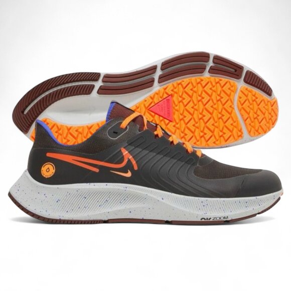 Nike Zoom Pegasus 38 Shield Mens Running Shoe Size 9 Black Orange DC4073 003 NEW - Picture 1 of 7